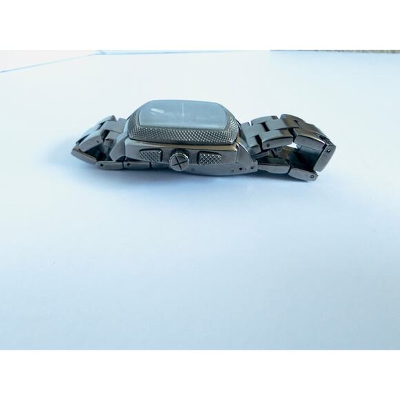 FOSSIL MACHINE Analog Square 44mm Face Smoke SS Quartz Metal Band Mens Watch - Picture 9 of 14